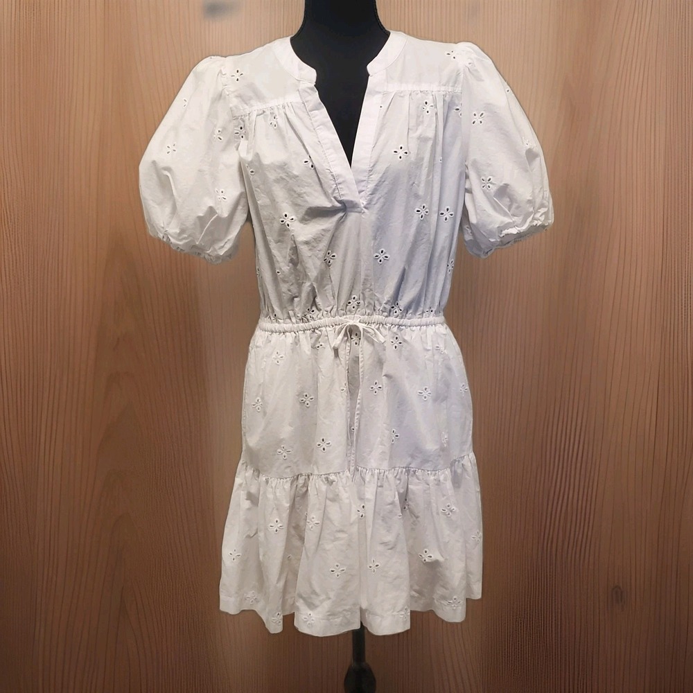 Boho Festival Cottagecore Free Assembly Womans Eyelet Floral Dress Size M Beachy